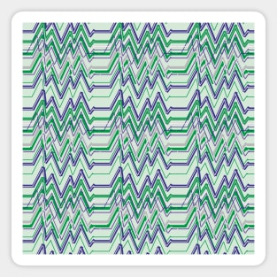 Geometric zigzag shapes, abstract Magnet